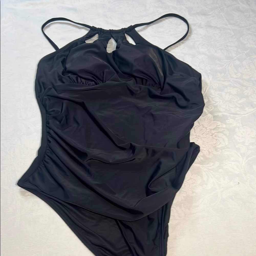 Elegant Black One-Piece Swimsuit